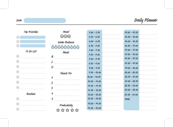 Daily Planner A5