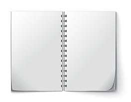 printed notepads blank