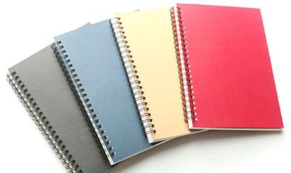 printed notepad front and back covers