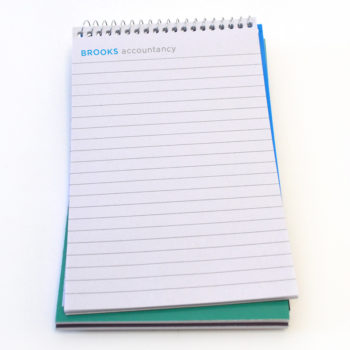 lined wirobound notepads